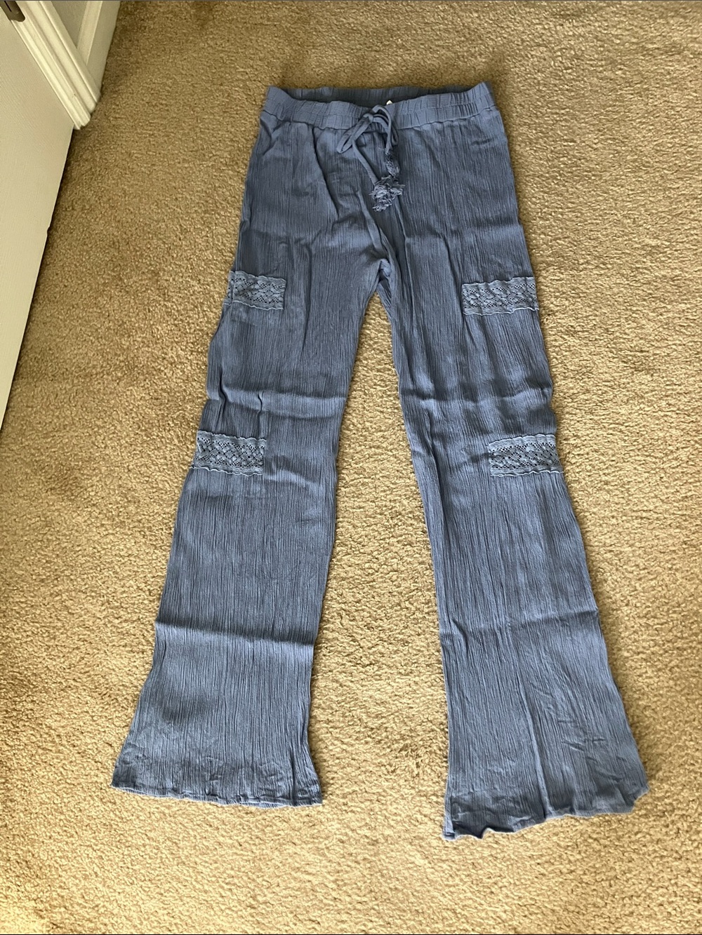 Kingston Grey gauze drawstring pants size S